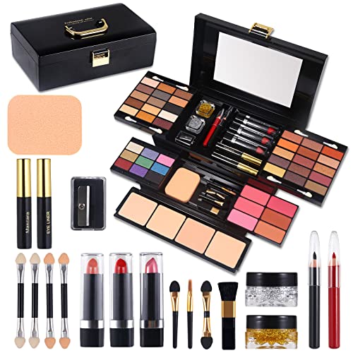 MORNECA - Professionelles Make-up-Set für Frauen und Mädchen, komplettes Set mit Spiegel, 58 Farben, All-in-One-Make-up-Geschenkset von MORNECA