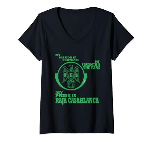 Damen MY PRIDE IS RAJA CASABLANCA T-Shirt mit V-Ausschnitt Damen MY PRIDE IS RAJA CASABLANCA T-Shirt mit V-Ausschnitt von MOROCCAN LIONS OUTFITTERS