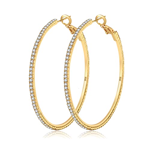 MOROTOLE 14K Gold Strass Ohrringe Mode Dünn Groß Reifen Ohrringe Hypoallergen Gold Reifen Ohrringe Frauen Mädchen Schmuck Geschenke 20/30/40/50/60/70mm Gold Reifen Ohrringe MOROTOLE 14K Gold Strass Ohrringe Mode Dünn Groß Reifen Ohrringe Hypoallergen Gold Reifen Ohrringe Frauen Mädchen Schmuck Geschenke 20/30/40/50/60/70mm Gold Reifen Ohrringe von MOROTOLE