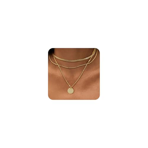 MOROTOLE Goldene Kette Damen Layering Kette Gold Halskette Damen Gold 14K Vergoldete Halskette Goldkette Frauen von MOROTOLE
