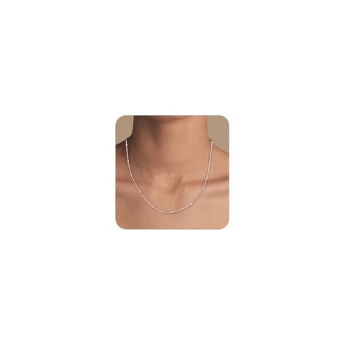 MOROTOLE Silber Halsketten für Frauen, 1.2mm Dünne Silberkette Sterling Silber Lange Halsketten für Frauen 20 Zoll Silberkette MOROTOLE Silber Halsketten für Frauen, 1.2mm Dünne Silberkette Sterling Silber Lange Halsketten für Frauen 20 Zoll Silberkette von MOROTOLE
