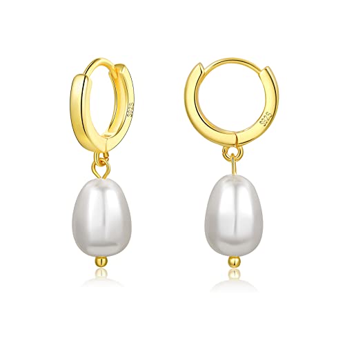 Süßwasser-Zuchtperlen-Ohrringe für Damen - 14 Karat Vergoldete, Handverlesene Perlen-Ohrhänger von MOROTOLE