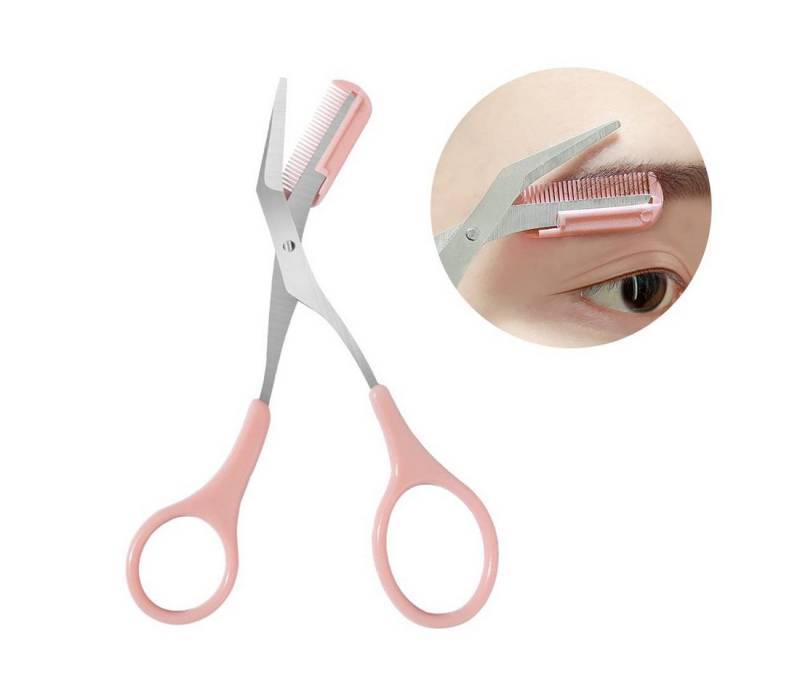 MORRENT Augenbrauenschere Augenbrauenschere - Schere abnehmbarer Augenbrauen Kamm, Wimpernschere von MORRENT