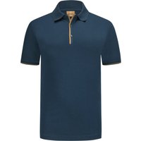 MOS MOSH Gallery Piqué-Poloshirt mit Kontrast-Knopfleiste in L von MOS MOSH Gallery