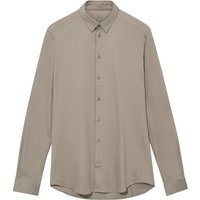 MOS MOSH Gallery Unifarbenes Jerseyhemd Marco mit Under-Button-Down-Kragen in L von MOS MOSH Gallery