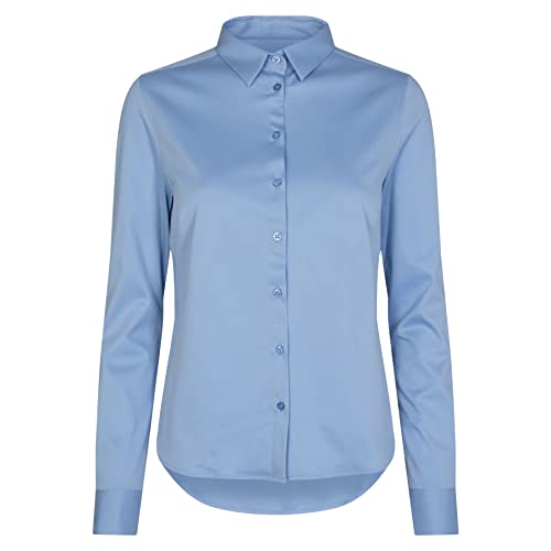 Mos Mosh Bluse Tina aus Baumwolle XL Blau von Mos Mosh