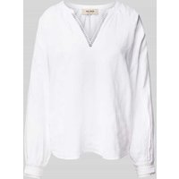 MOS MOSH Bluse aus Leinen-Baumwoll-Mix Modell 'ZEINA' in Weiss, Größe L von MOS MOSH
