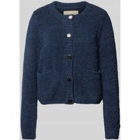MOS MOSH Cardigan mit Eingrifftaschen Modell 'TODA' in Rauchblau, Größe S von MOS MOSH