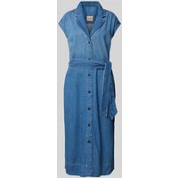 MOS MOSH Jeanskleid mit Bindegürtel Modell 'Pitti Nalin' in Blau, Größe L von MOS MOSH