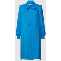 MOS MOSH Knielanges Kleid in unifarbenem Design Modell 'BELLAH CARMELA' in Royal, Größe M von MOS MOSH