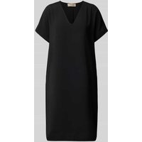 MOS MOSH Knielanges Kleid mit V-Ausschnitt Modell 'AURI LEIA' in Black, Größe S von MOS MOSH