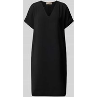 MOS MOSH Knielanges Kleid mit V-Ausschnitt Modell 'AURI LEIA' in Black, Größe XS von MOS MOSH