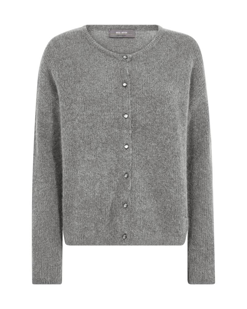 MOS MOSH - MMAlmine Knit Cardigan grey melange - Gr. - L von MOS MOSH