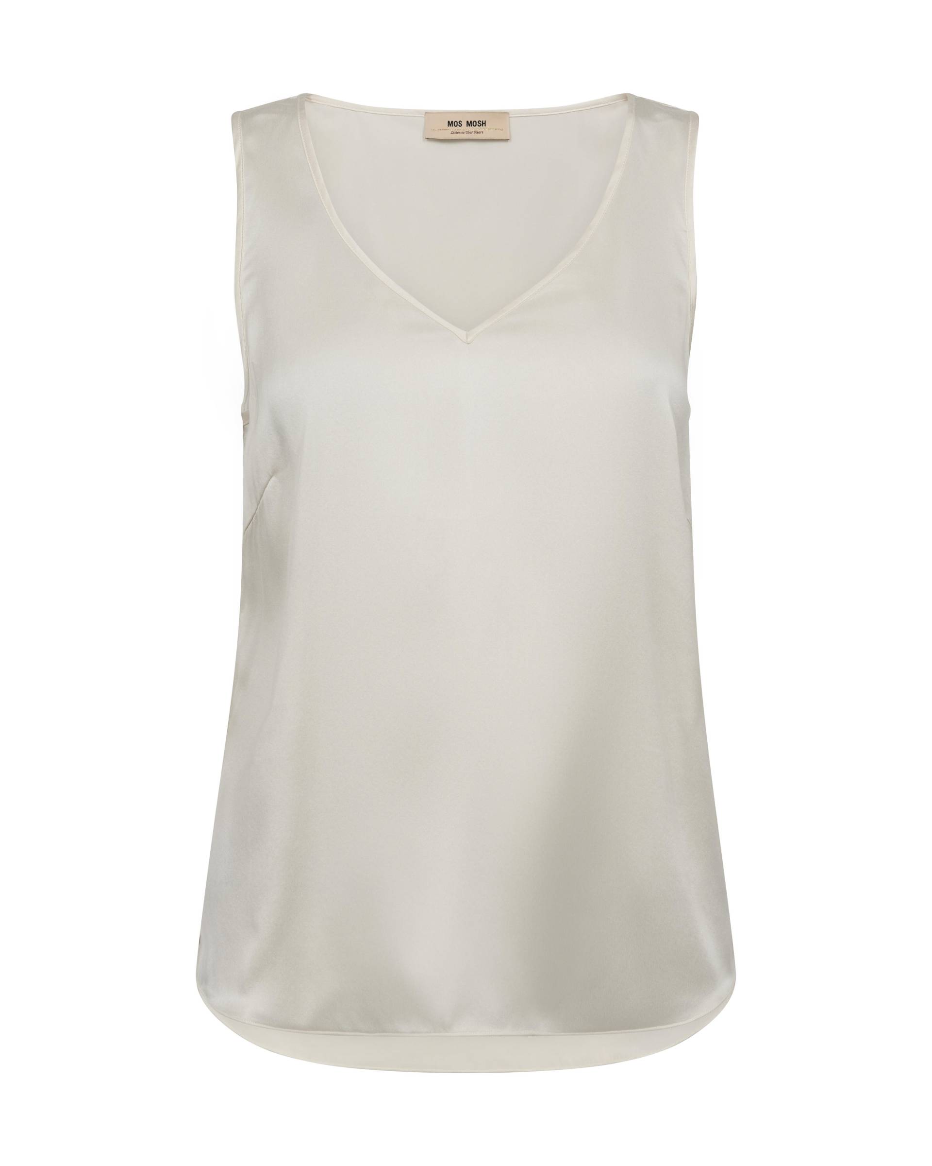 MOS MOSH - MMAstrid V-Neck Silk Tank Top ecru - Gr. - XS von MOS MOSH
