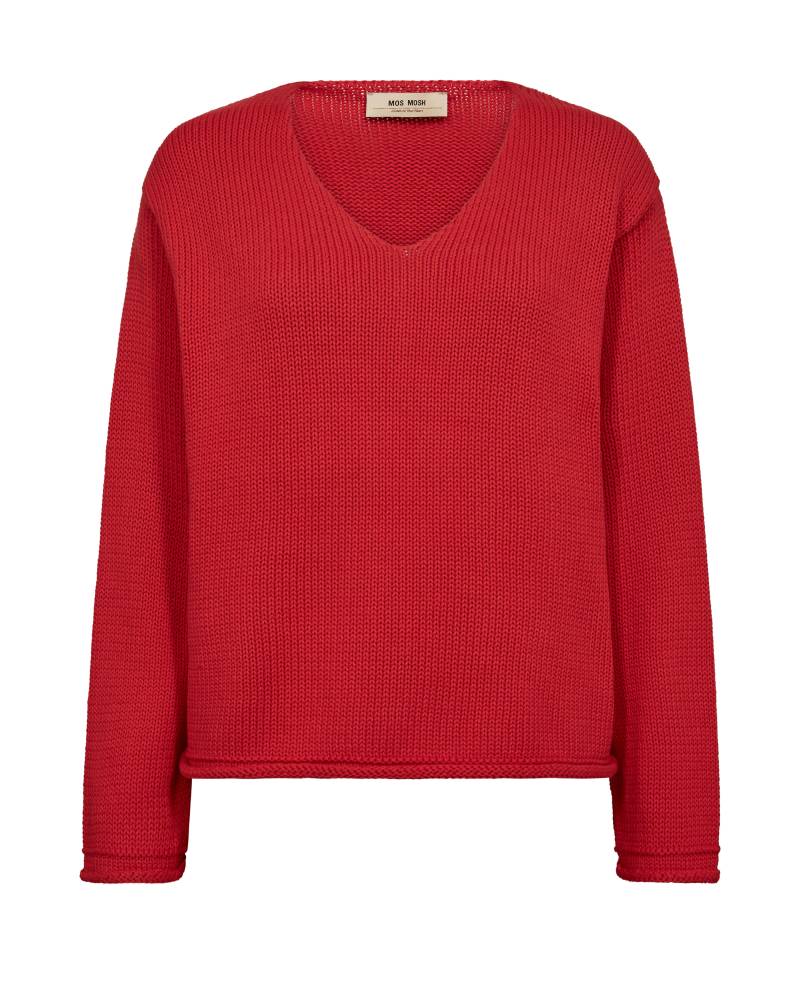 MOS MOSH - MMBine LS V-neck Knit chinese red - Gr. - S von MOS MOSH