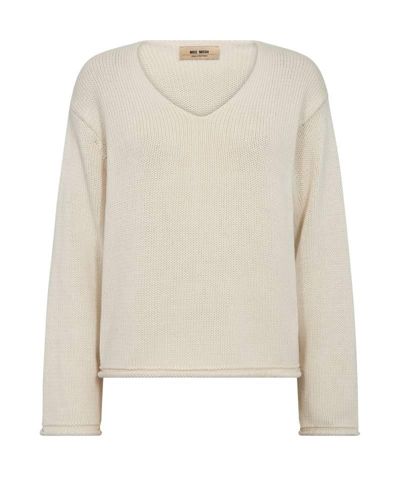 MOS MOSH - MMBine LS V-neck Knit ecru - Gr. - L von MOS MOSH