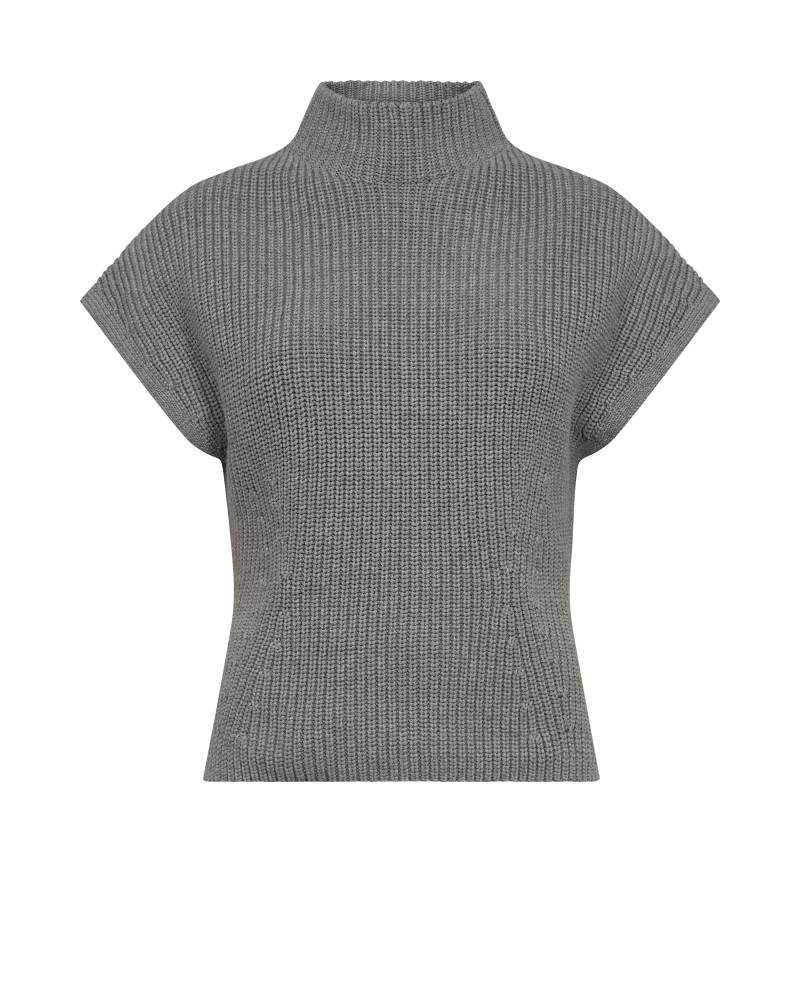 MOS MOSH - MMBiola Bine Knit Vest grey melange - Gr. - XS von MOS MOSH