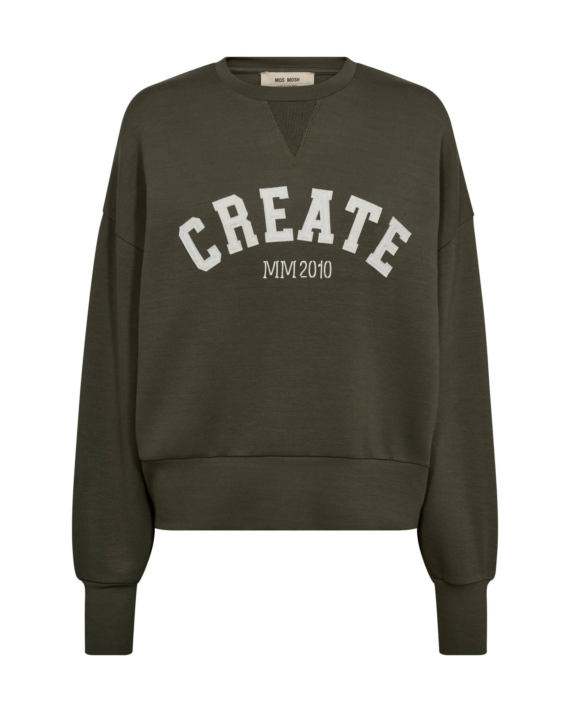 MOS MOSH - MMCelli O-LS Sweatshirt olive night - Gr. - M von MOS MOSH