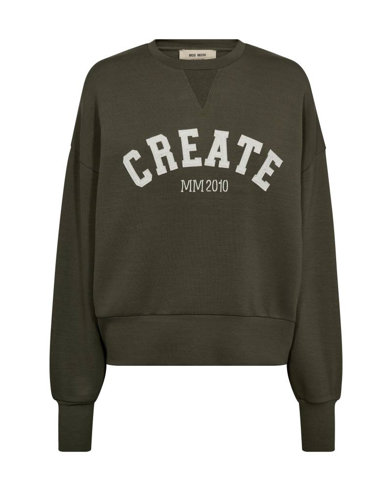 MOS MOSH - MMCelli O-LS Sweatshirt olive night - Gr. - XS von MOS MOSH