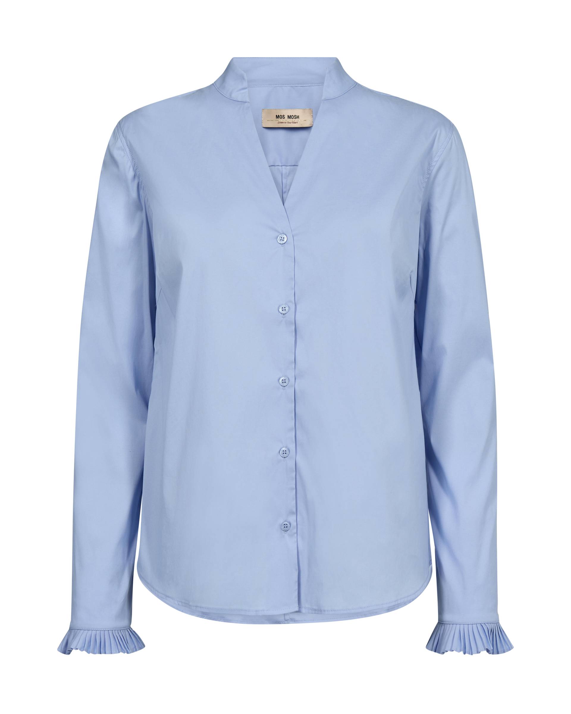 MOS MOSH - MMHassie Pleat Shirt brunnera blue - Gr. - S von MOS MOSH