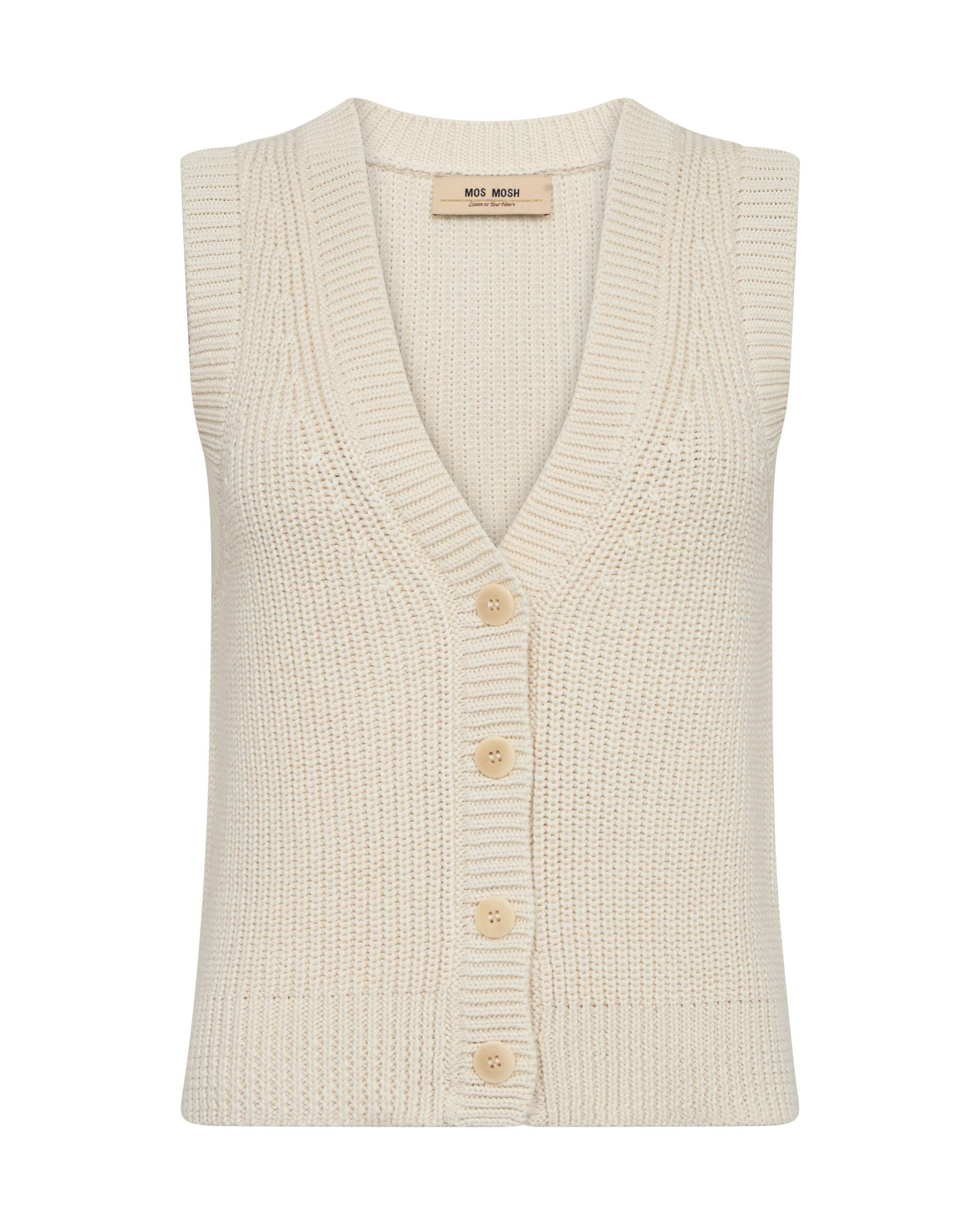 MOS MOSH - MMKirby Knit Vest ecru - Gr. - M von MOS MOSH
