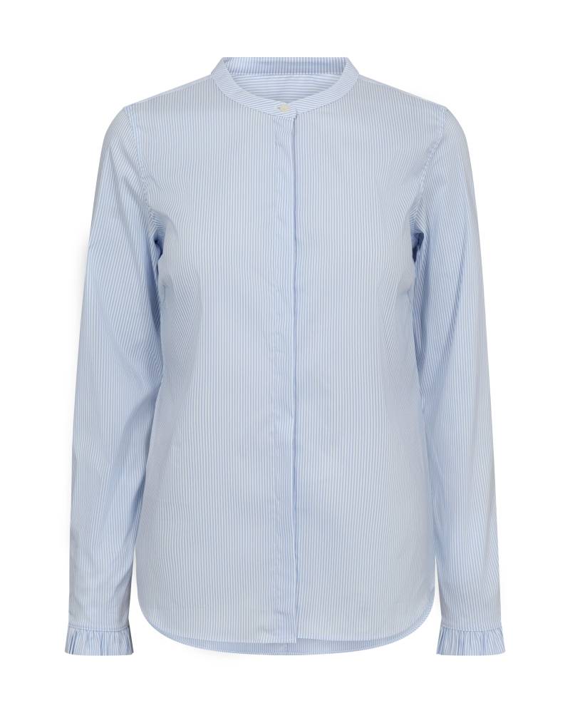 MOS MOSH - MMMattie Stripe Shirt light blue - Gr. - XS von MOS MOSH