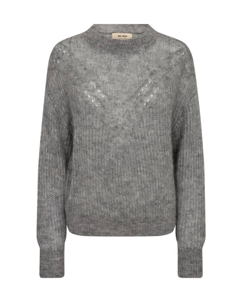 MOS MOSH - MMSigva Mohair Knit grey melange - Gr. - S von MOS MOSH