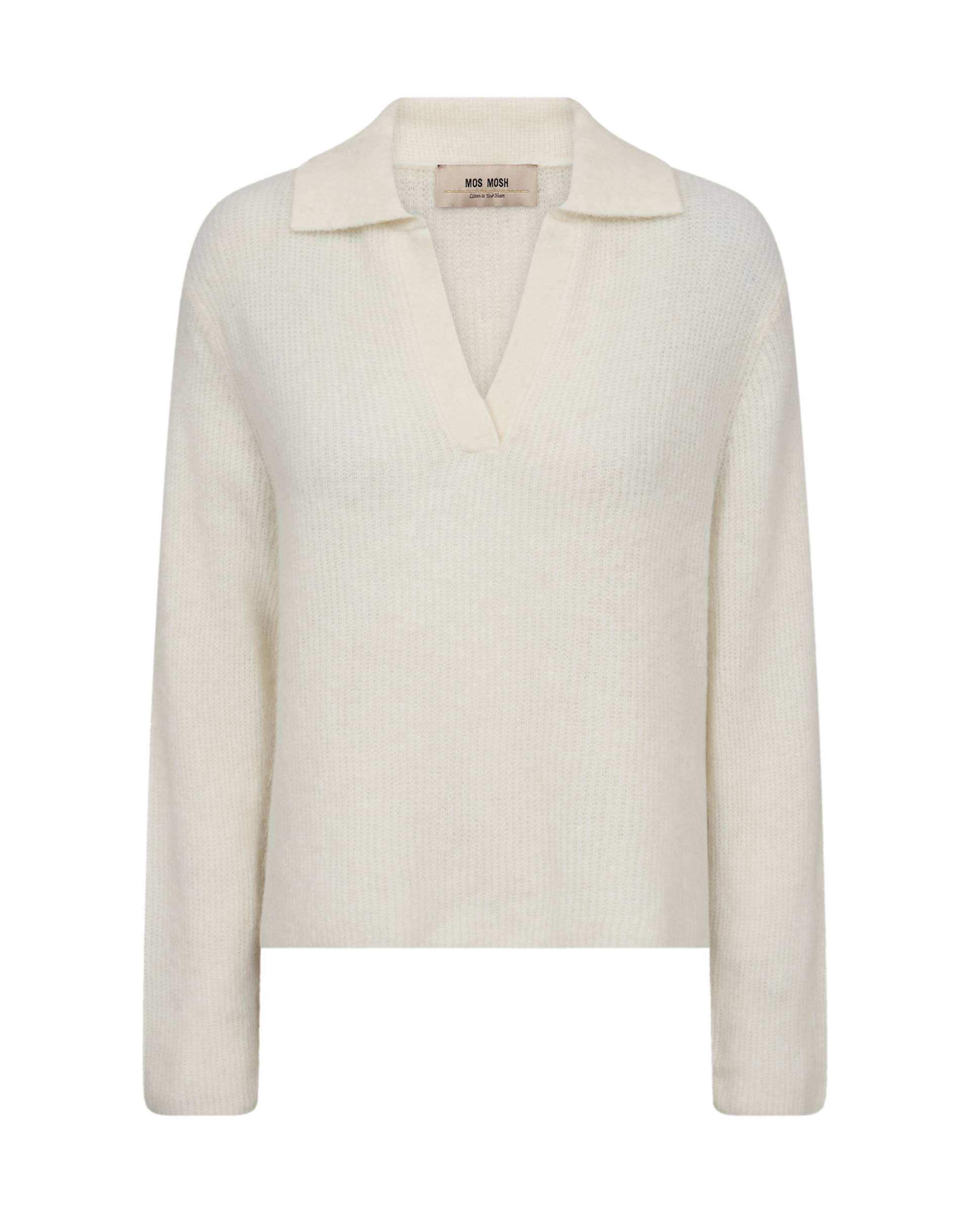MOS MOSH - MMThora Aidy Polo Knit ecru - Gr. - M von MOS MOSH