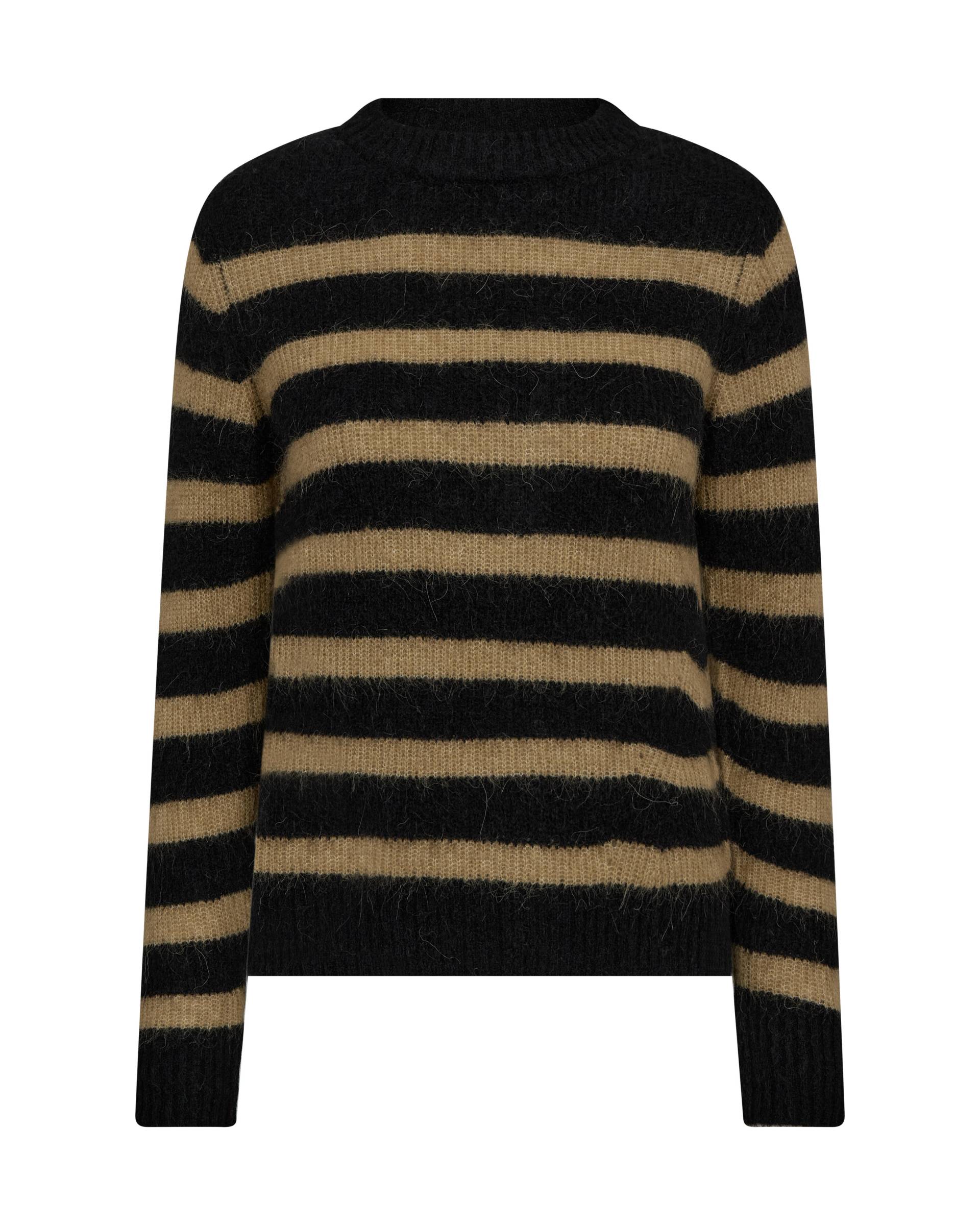 MOS MOSH - MMThora Stripe Crewneck Knit black - Gr. - L von MOS MOSH