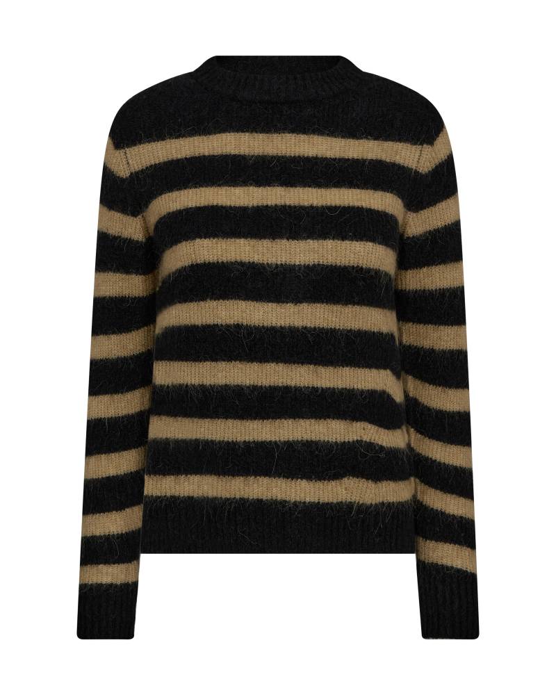 MOS MOSH - MMThora Stripe Crewneck Knit black - Gr. - M von MOS MOSH