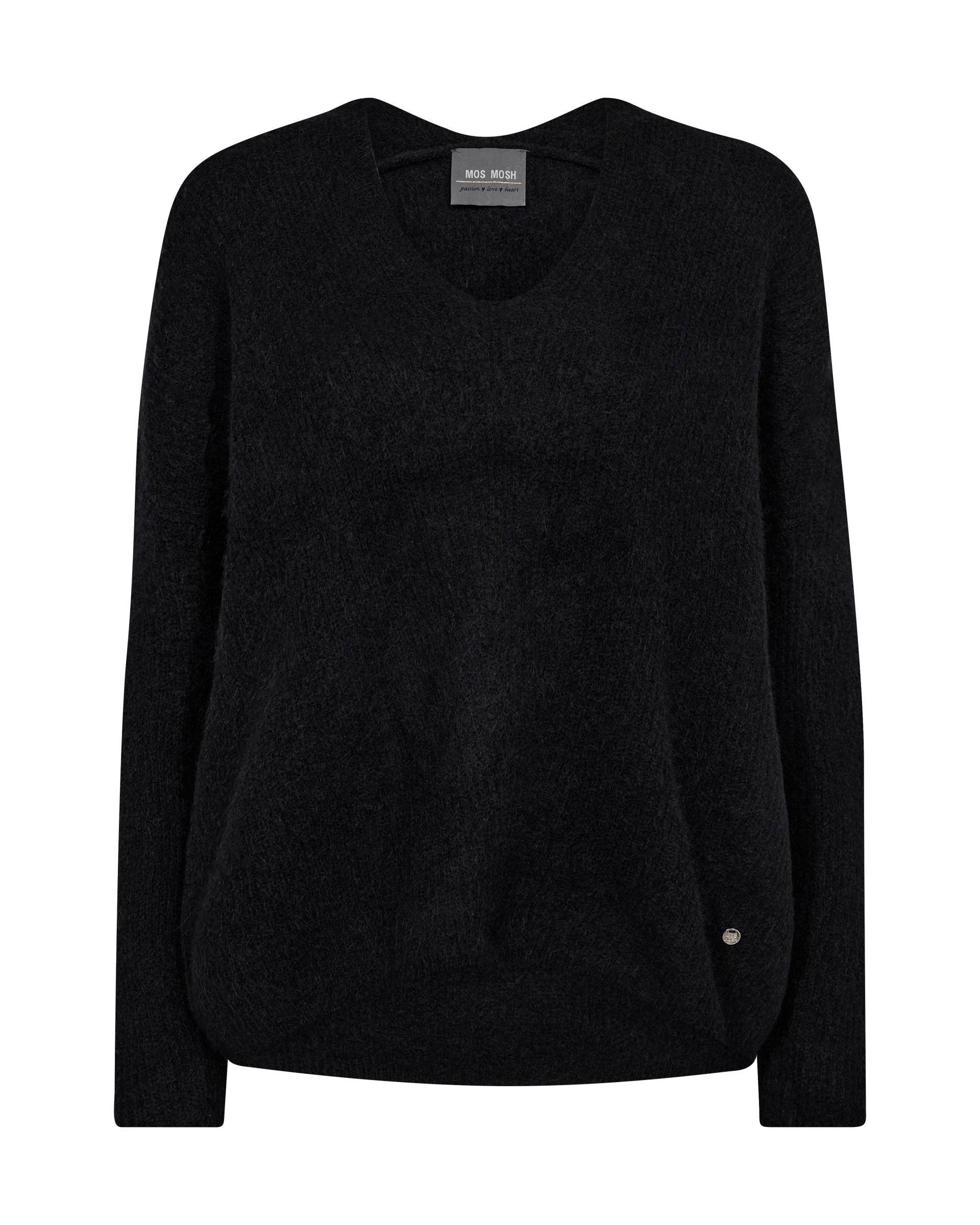 MOS MOSH - MMThora V-Neck Knit black - Gr. - L von MOS MOSH