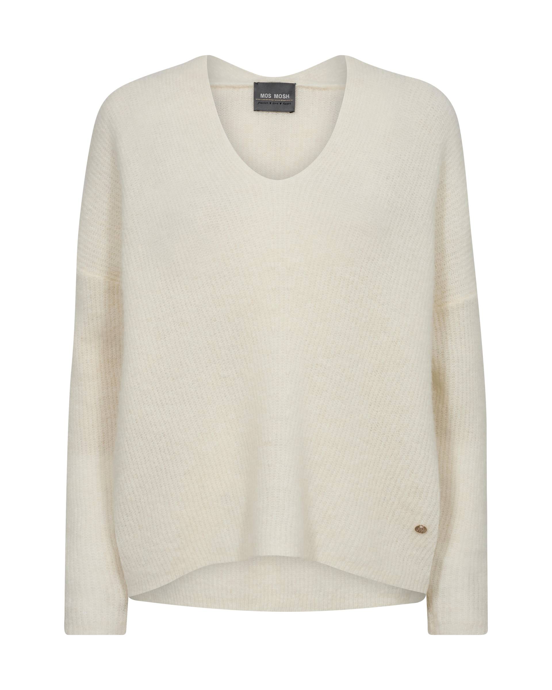 MOS MOSH - MMThora V-Neck Knit ecru - Gr. - L von MOS MOSH