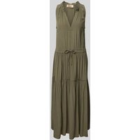 MOS MOSH Maxikleid mit Tunikakragen Modell 'Sabri' in Khaki, Größe M von MOS MOSH