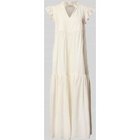 MOS MOSH Midikleid im Stufen-Look Modell 'Waldy' in Ecru, Größe L von MOS MOSH