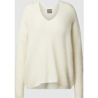 MOS MOSH Oversized Strickpullover mit V-Ausschnitt Modell 'THORA' in Ecru, Größe XL von MOS MOSH