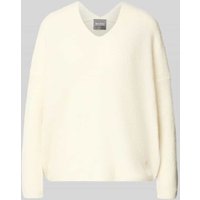 MOS MOSH Oversized Strickpullover mit gerippten Abschlüssen Modell 'THORA' in Ecru, Größe S von MOS MOSH