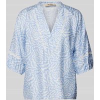 MOS MOSH Regular Fit Bluse mit V-Ausschnitt Modell 'ALEYNA SAKU' in Hellblau, Größe XL von MOS MOSH
