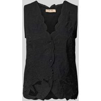 MOS MOSH Regular Fit Blusentop mit V-Ausschnitt Modell 'Daima' in Black, Größe XL von MOS MOSH