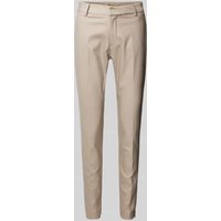 MOS MOSH Slim Fit Stoffhose mit Eingrifftaschen Modell 'Abbey Night' in Taupe, Größe 42 von MOS MOSH