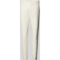 MOS MOSH Stretchhose mit Label-Applikation Modell 'ABBY NIGHT PANT' in Offwhite, Größe 40 von MOS MOSH