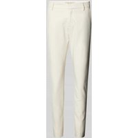 MOS MOSH Stretchhose mit Label-Applikation Modell 'ABBY NIGHT PANT' in Offwhite, Größe 42 von MOS MOSH