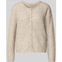 MOS MOSH Strickjacke mit Rundhalsausschnitt Modell 'Almine' in Sand, Größe M von MOS MOSH