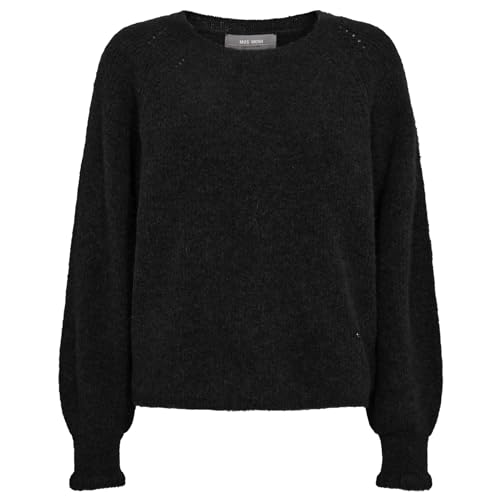 MOS MOSH Strickpullover TALLI mit Alpakawolle L Schwarz von Mos Mosh