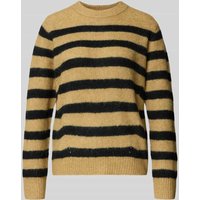 MOS MOSH Strickpullover mit Rundhalsausschnitt Modell 'THORA' in Beige, Größe XS von MOS MOSH
