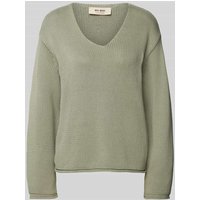 MOS MOSH Strickpullover mit V-Ausschnitt Modell 'BINE' in Oliv, Größe L MOS MOSH Strickpullover mit V-Ausschnitt Modell 'BINE' in Oliv, Größe L von MOS MOSH