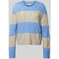 MOS MOSH Strickpullover mit Zopfmuster Modell 'ARYNA AIDY' in Ocean, Größe XL von MOS MOSH