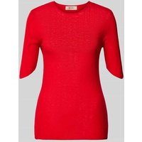 MOS MOSH Strickshirt mit Rundhalsausschnitt Modell 'BOUCH' in Rot, Größe XS von MOS MOSH