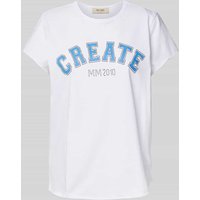 MOS MOSH T-Shirt mit Label-Print Modell 'Celli' in Offwhite, Größe L von MOS MOSH