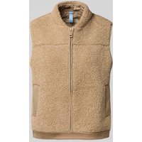 MOS MOSH Weste aus Teddyfell mit Eingrifftaschen Modell 'Rowe' in Beige, Größe S von MOS MOSH