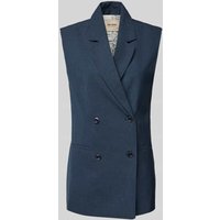 MOS MOSH Weste mit Leistentaschen Modell 'PHILINE ROYAL' in Rauchblau, Größe 44 von MOS MOSH